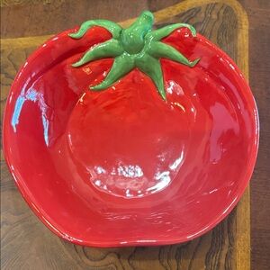 AnthropologieTomato Dolomite Pasta Bowl